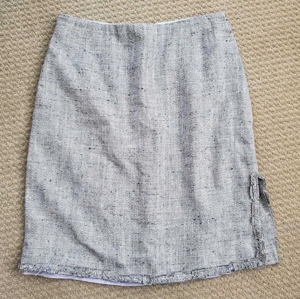 Carolina Herrera Pencil Skirt Light Gray Sz 12